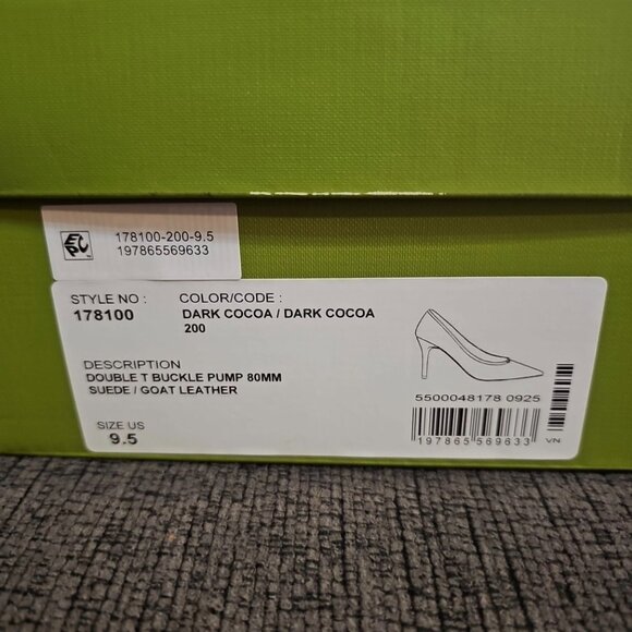 Tory Burch Double T Buckle Pump 80mm Suede Goat Leather - Picture 3 of 10